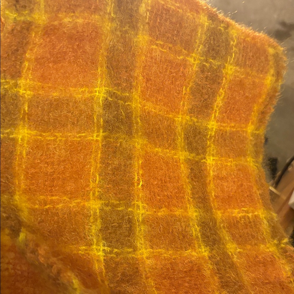 Vintage | mohair plaid  scarf * Ireland *Scotland*